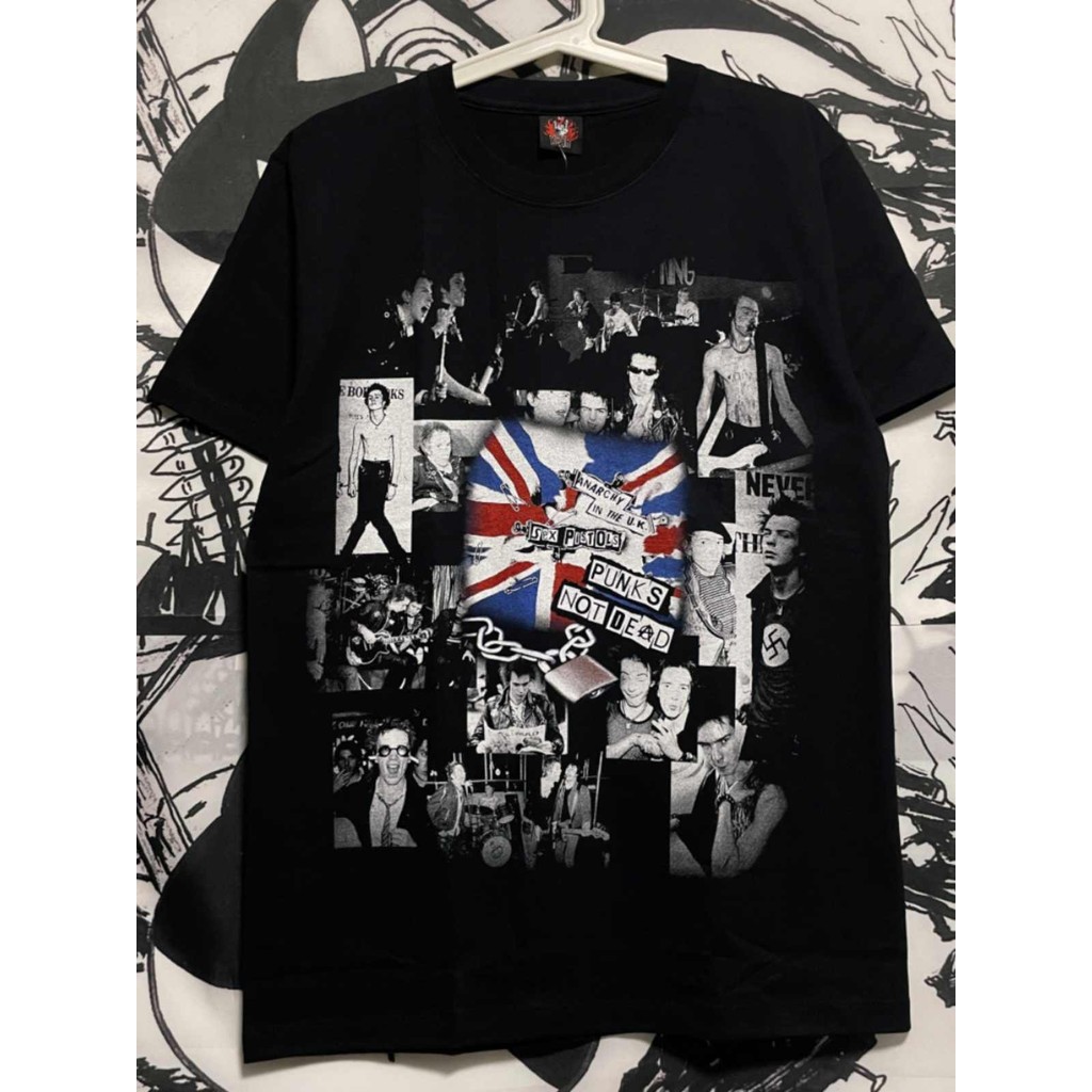 Music.Soul Camiseta Masculina Sex Pistols Anarchy in the UK | Estética Punk Rock Rebelde | Unissex 100%