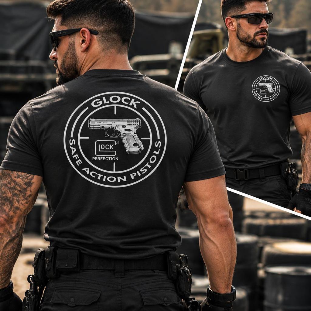 Camiseta Glock Safe Pistol Operator Militar tatica cac Treino 100% Algodão conforto estilo