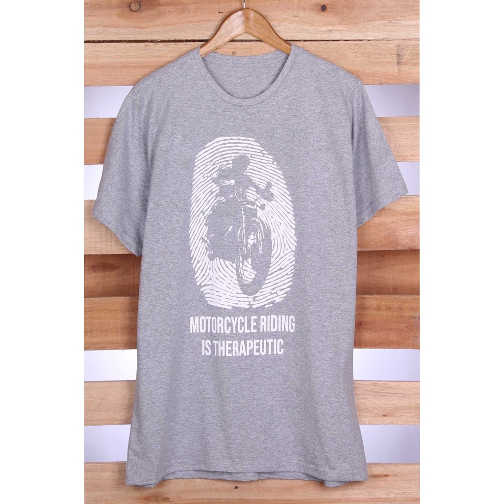 Camiseta Masculina Motorcycle Riding Plus Size 100% Algodão Manga Curta Gola Redonda Gogocloset