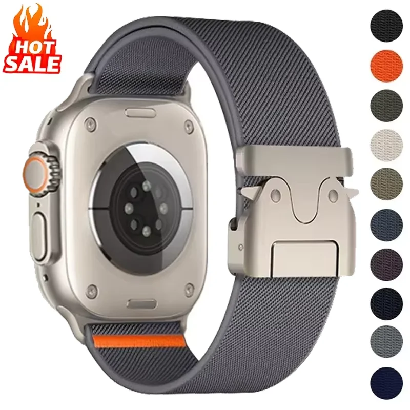 Parachute Straps For Apple Watch Ultra 2 Band 49mm 46mm 42mm 44mm 45mm 40mm 41mm Correa Bracelet IWatch Series 10 9 8 7 6 3 SE