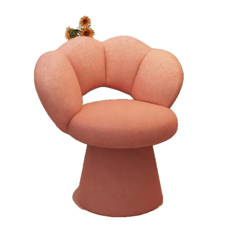 Ergonomic Home Office Desk Chair with Lumbar Support Soft Petal Backrest Adjustable Vanity Makeup Chair for Home Furniture