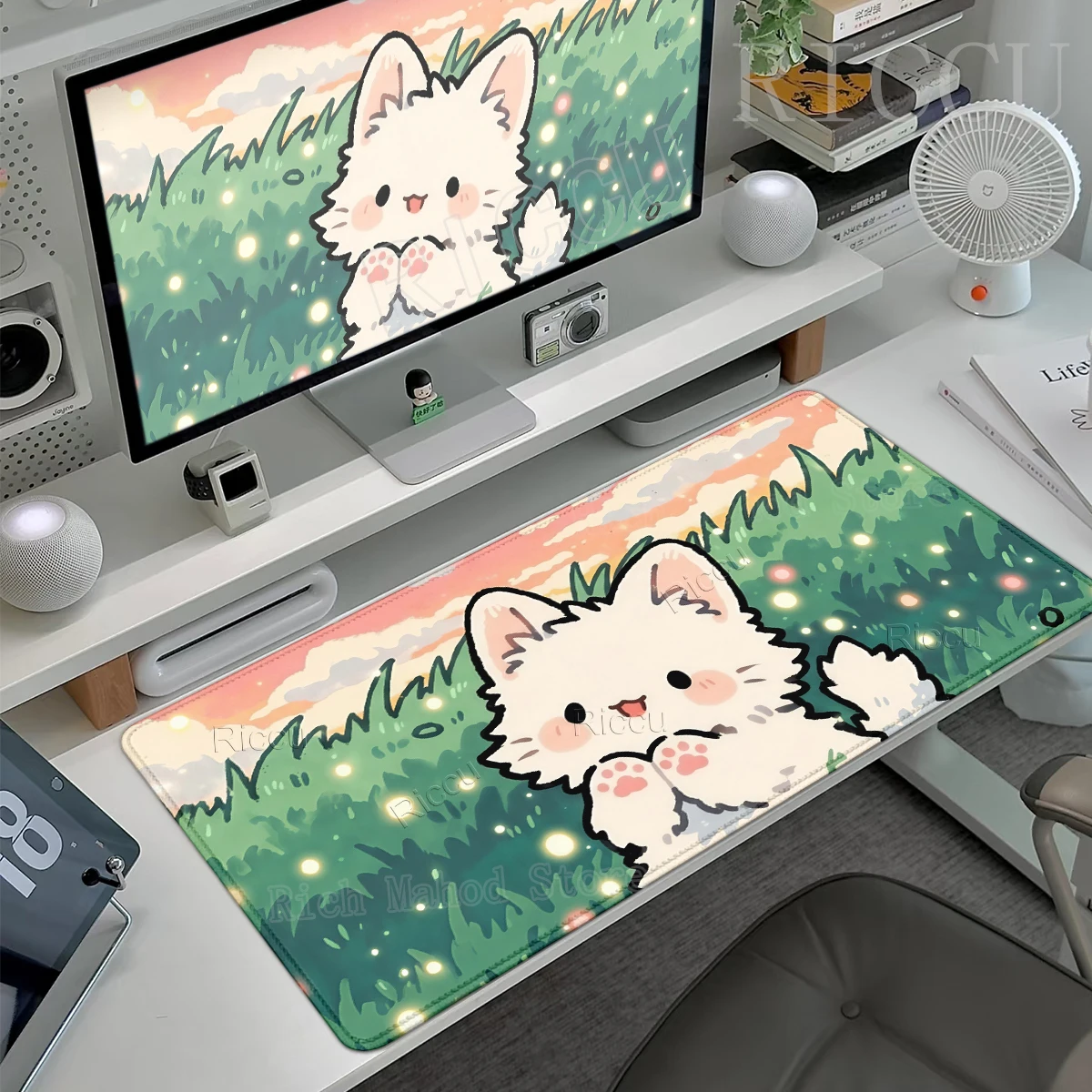 Adorable Little Cat Mouse Pad Extende Cute Kitty Gaming Rug Non-Slip Soft Offices Accessories Lockedge Rubber Mats Fast Delivery