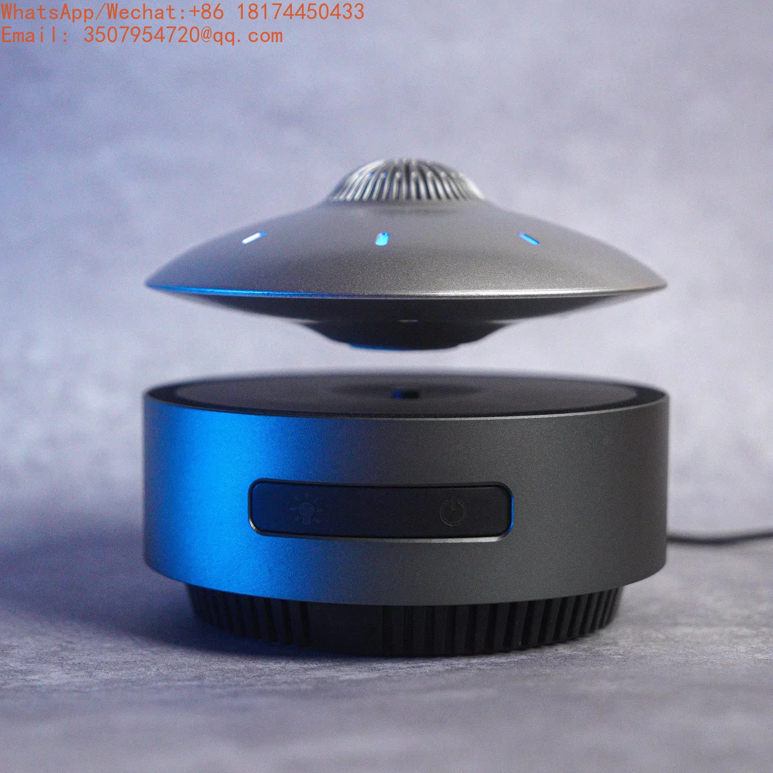 Portable Plastic Audio Player Parties Home Theater Mobile Phones DC Power Automatic Lift-Down Floating UFO Speaker