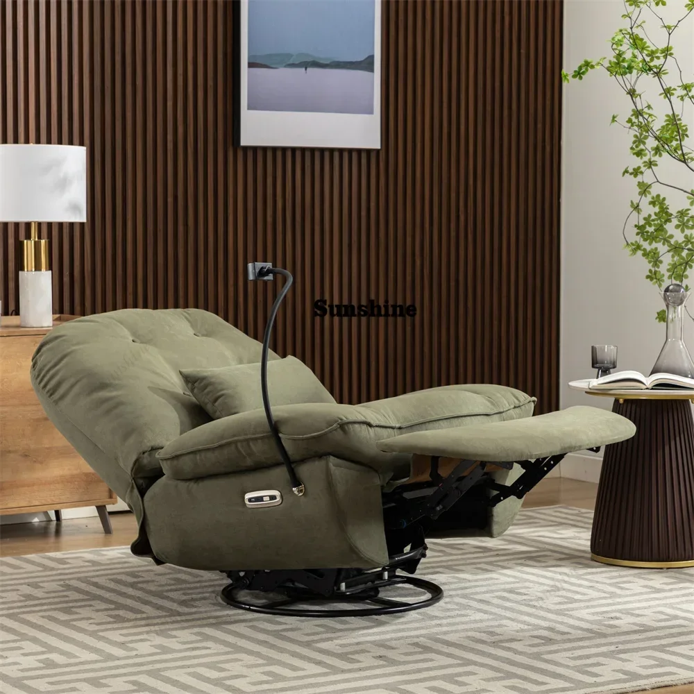 l Custom Gaming Sleeping Working Reclinable Chair Swivel Single Smart Power Recliner Sofa USB Charger with Bluetooth