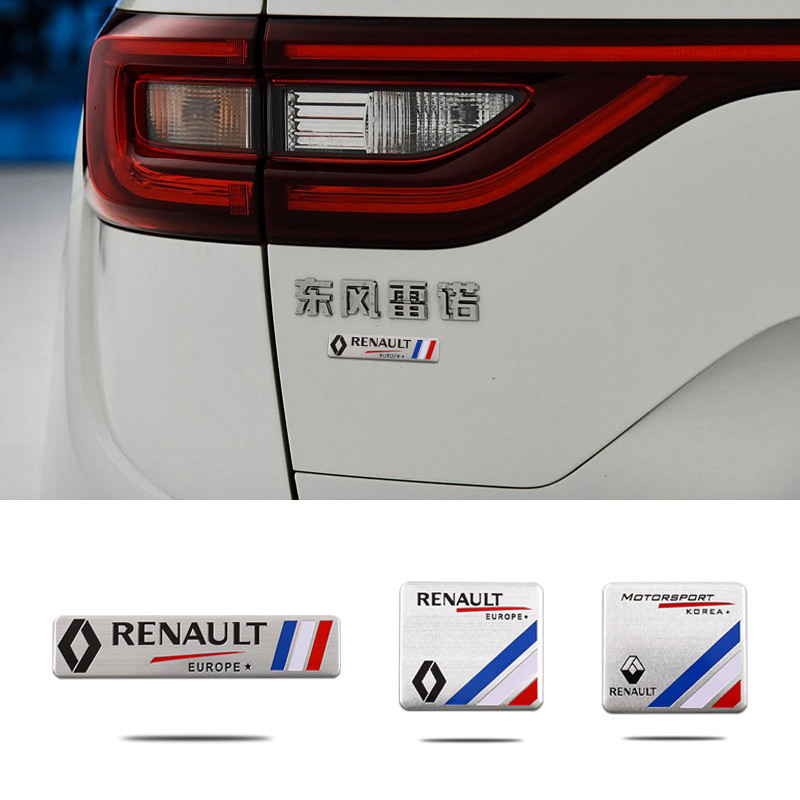 Applicable to Renault Corey Proud Corea Captur Fenglang Metal Decorative Car Sticker Tail Tag Car Aluminum Stickers h7M9
