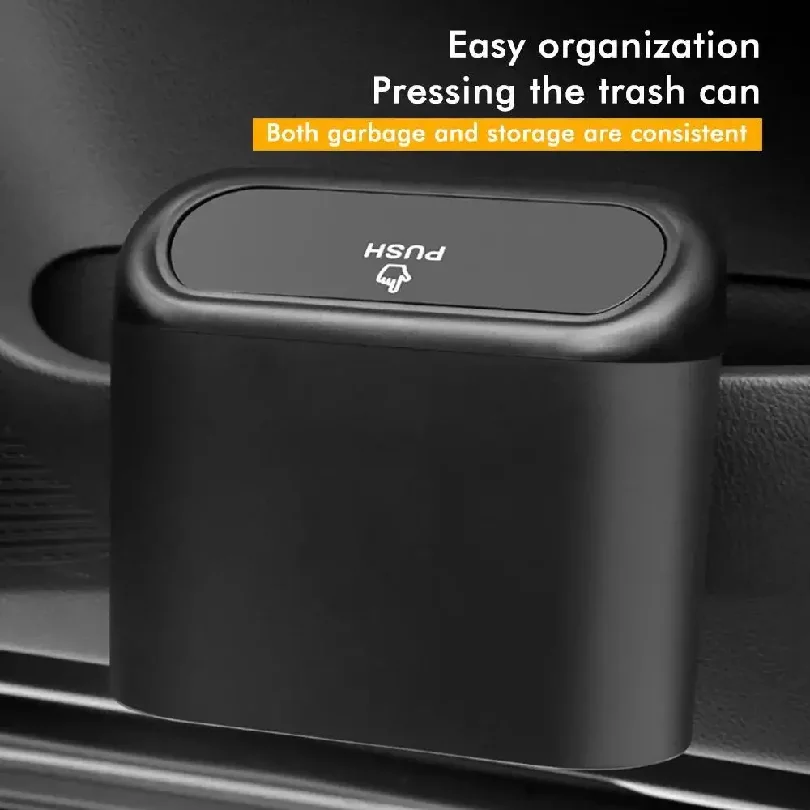 1Pcs Car Trash Can With Lid Small Car Trash Can Leak-Proof Mini Cars Accessories Car Organizers and Storage for Auto Office Home