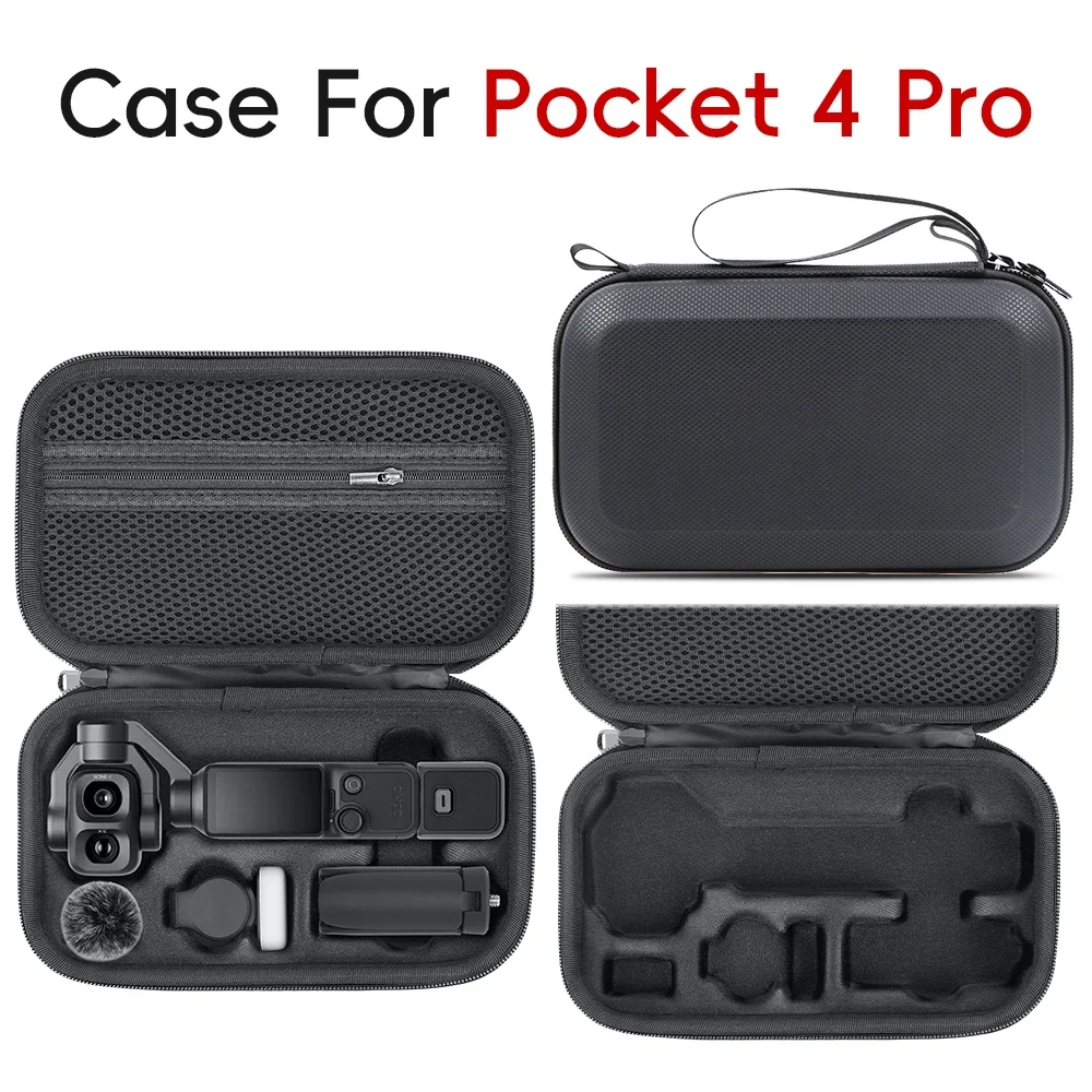 PU Carrying Case for DJI Osmo Pocket 4P Creator Combo,Travel Storage Bag Hard Protective Cover Portable Handbag Camera Accessory