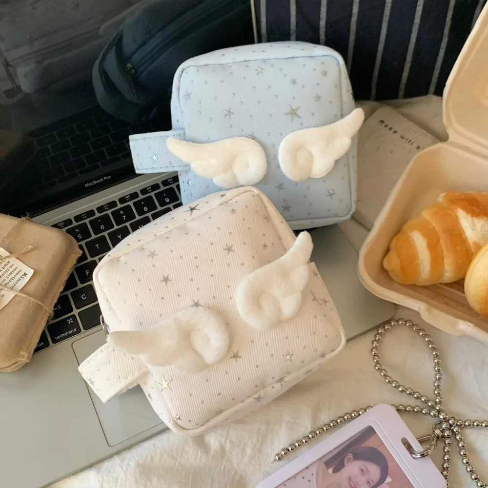 Cute Star Mini Makeup Pouch Women's Cosmetic Storage Bag Portable Sanitary Pads Pouch Ins Instant Camera Bag Travel Accessories