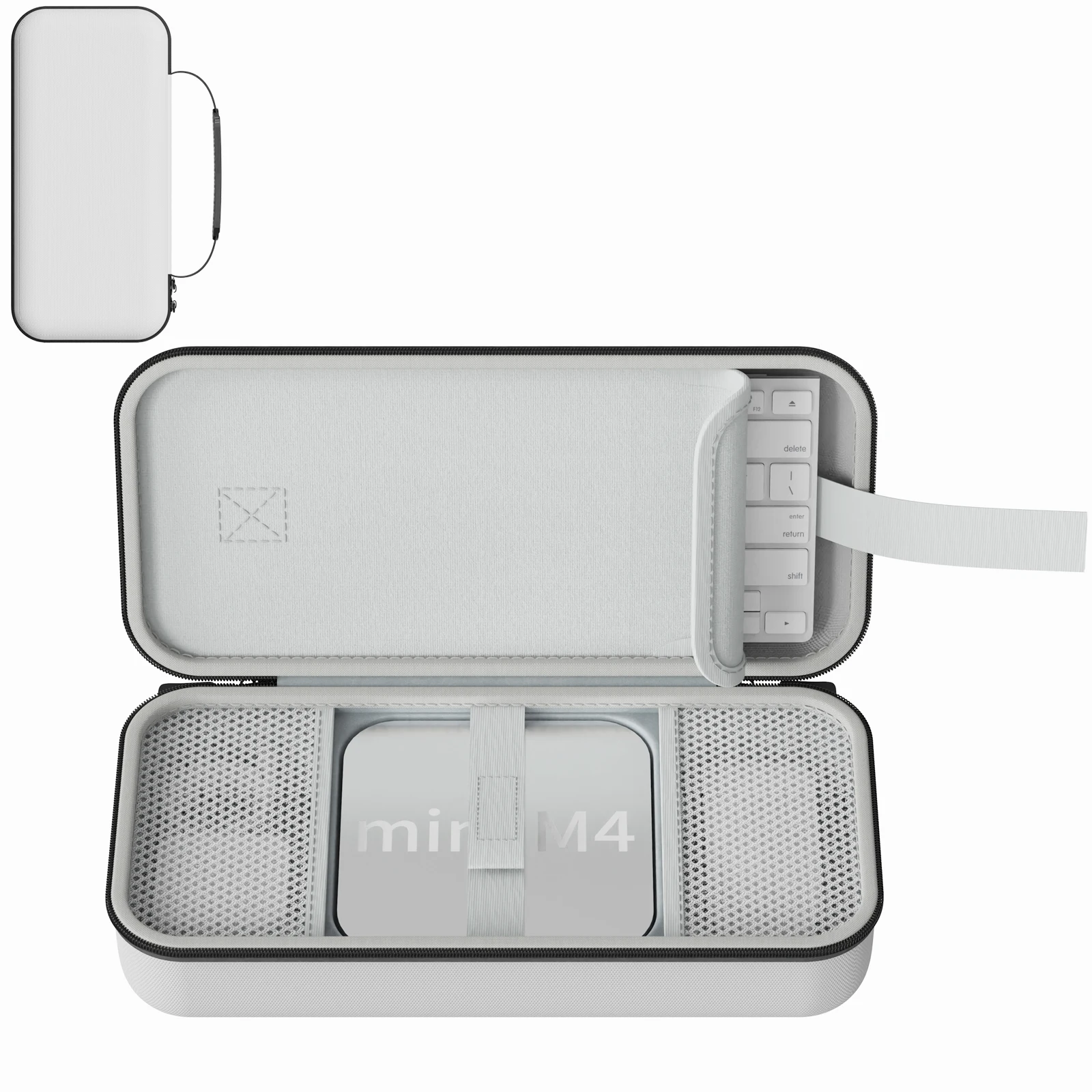 Electronics organizer for 2024 Mac mini M4 pro desktop computer Fits keyboard, Magic Mouse and accessories Box only