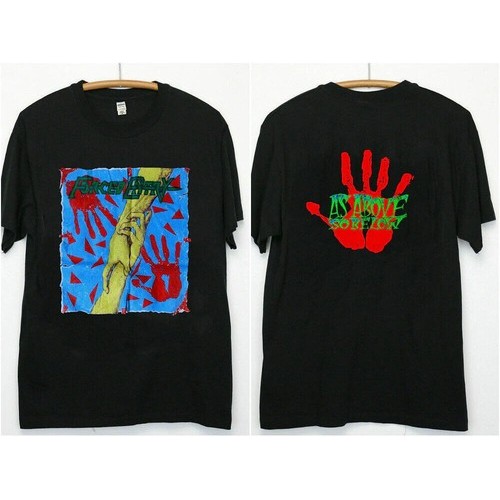 Music.Soul Camiseta Unissex Forced Entry As Above So Below Metal Estampa Banda Confortável Estilosa Poderosa Casual