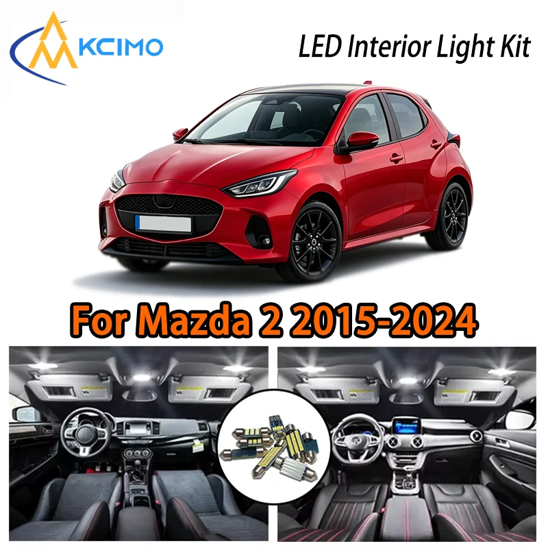 Premium Two Colors Choice Car Light For Mazda 2 2015-2024, Super Bright Easy Installation Interior, Cozy Atmosphere LED Kit