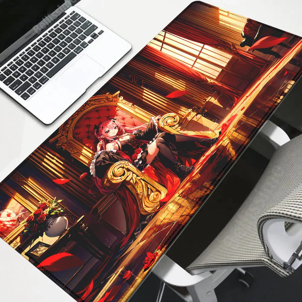 anime Seraph of the End Owari no Seraph mouse pad Gaming Large mousepad Anti-slip Rubber mouse mat Gamer Desk Mat Stitched Edge
