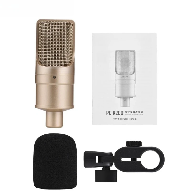 PC-K200 Condenser Microphone for Live Singing Recording Podcasting Professional Recording Microphone XLR Connector