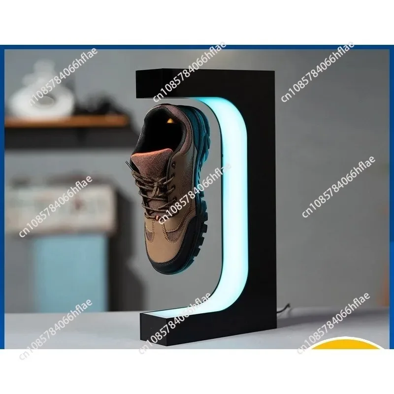 LED Magnetic Rotation Shoe Display Stand Levitation Floating Shoes Sneaker Home Decor Shoes Storage Shoes Shop Sample Showcase