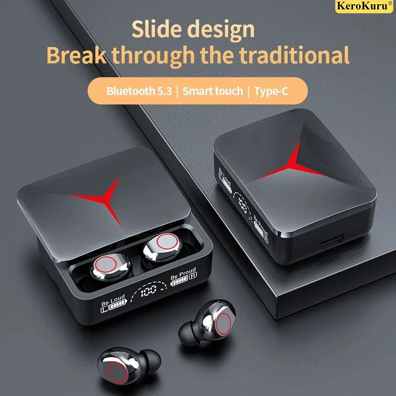 TWS M90pro Wireless Headphones Gaming Earphone Bluetooth 5.3 Sport Earbud With Mic Charging box Music Headsets For iPhone Xiaomi