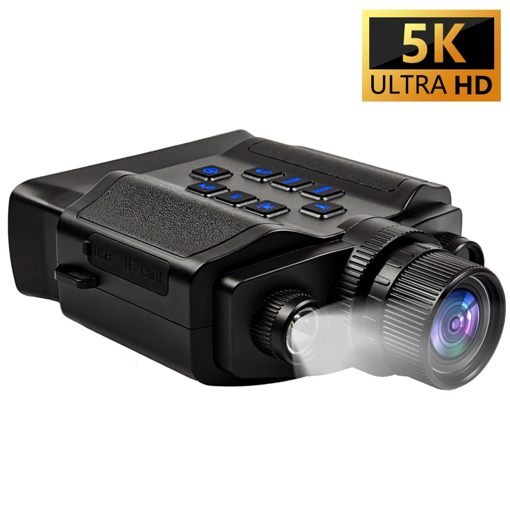 New Dual Tube Infrared Night Vision Device 5K  Outdoor HD Telescope Camera 5000mAh Rechargeable For Outdoor Camping And Travel