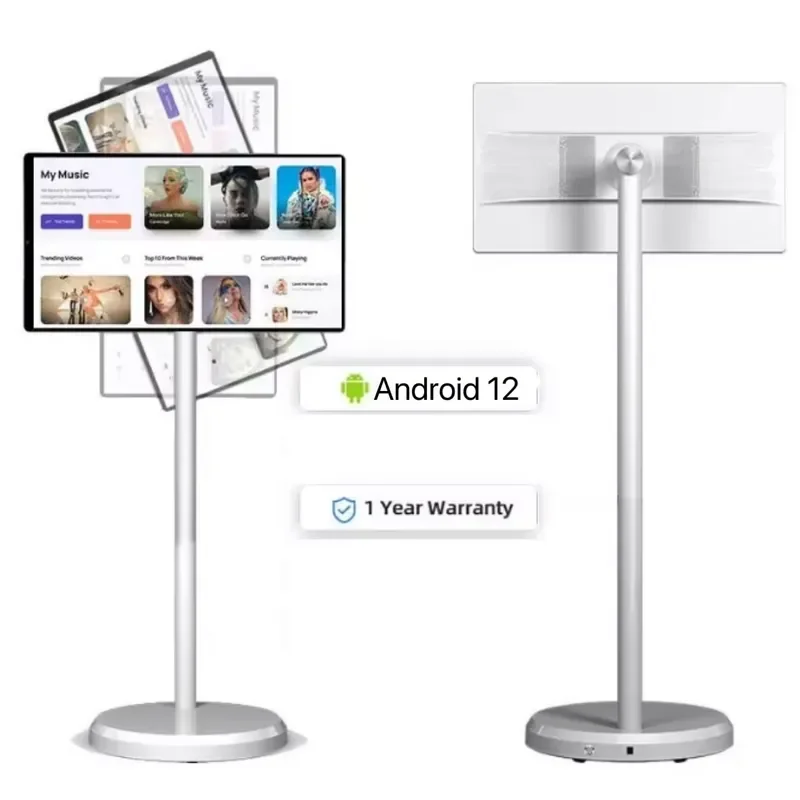 24 Inch Portable Smart TV Wireless Battery 1080P Android Touch Screen Vertical Rotating Monitor Mobile Television for Home