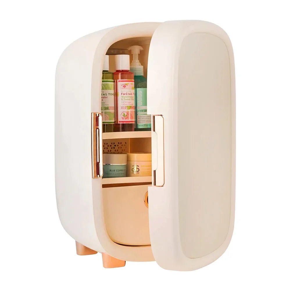 Beauty refrigerator 12L retro portable double-door digital display mini refrigerator, small refrigerator for dormitories