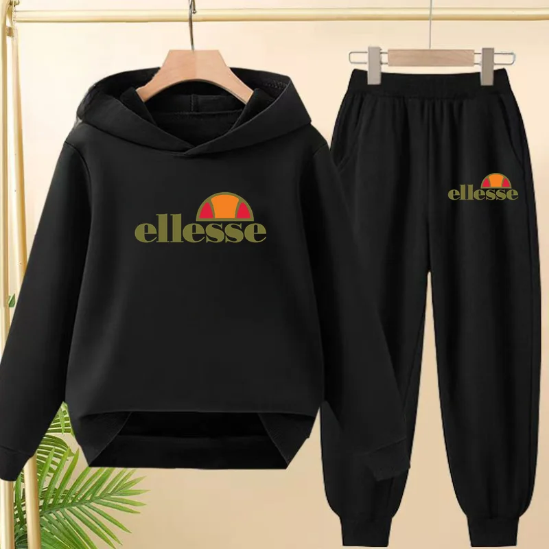 Kids Classic Fashion Top Letters Clothes Hoodie Girls Boy3-12Yrs Casual Sweatshirts+Pants Two-Piece Set Charming Coat Sports Set