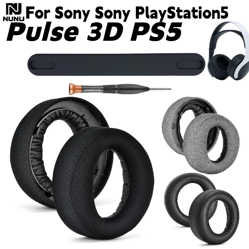 Replacement multiple materials Memory Foam Ear Pad /Silicone headband pad For Sony Playstation 5 Pulse PS5 3D Wireless Headset