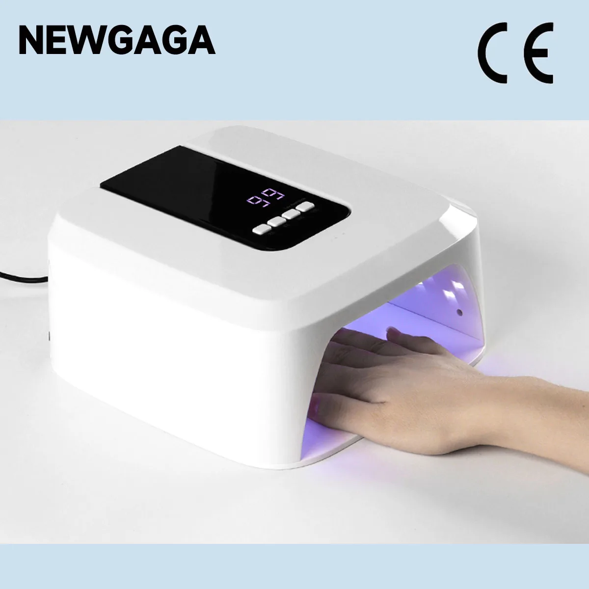 New Rechargeable Nail Lamp Cordless Gel Polish Dryer UV Light for Nails Manicure Light 48W Wireless Nail UV LED Lamp 33pcs Bulb