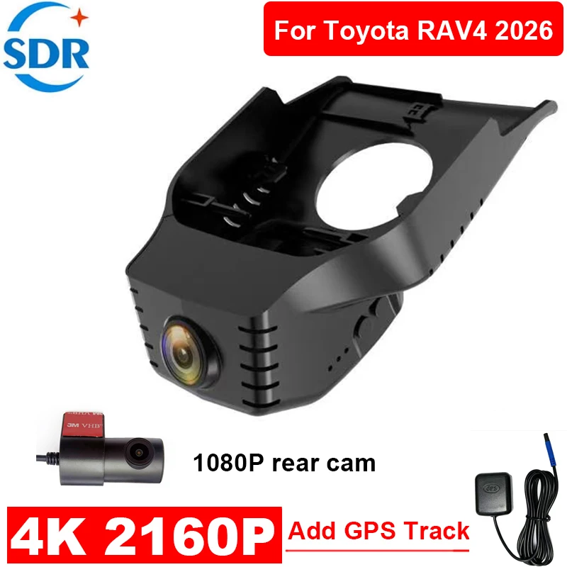 4K 2160P Plug and Play Easy Installation Car DVR Video Recorder Dash Cam Camera For Toyota RAV4 2026 Control By Mobile Phone APP