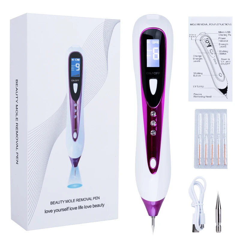 Professional Mole Removal Pens Dark Spots Wart Freckles Black Dot Removal Pen Microcurrent Skin Beauty Facial Cleaning Care Tool