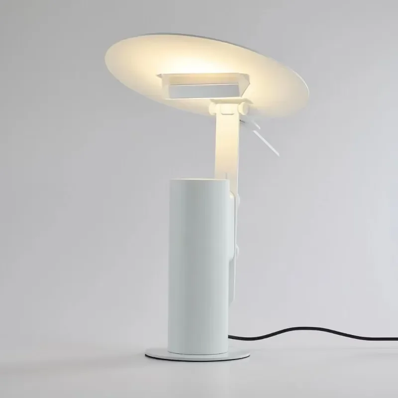 Modern Creative Simple Rainbow Atmosphere Eye-Caring Dimmable COB LED Aluminium Table Lamp RGB Light for Bedroom Decorative