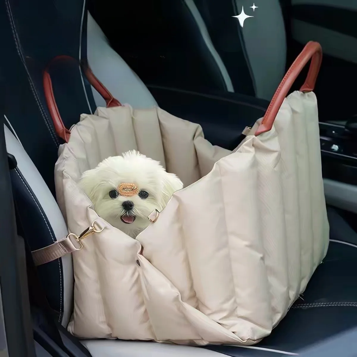 Portable Pet Carrier Bag Dog Cat Safety Car Seat Bag for Dogs Cats Trave Luxury Handbag Winter Warm Removable Outdoor Travel