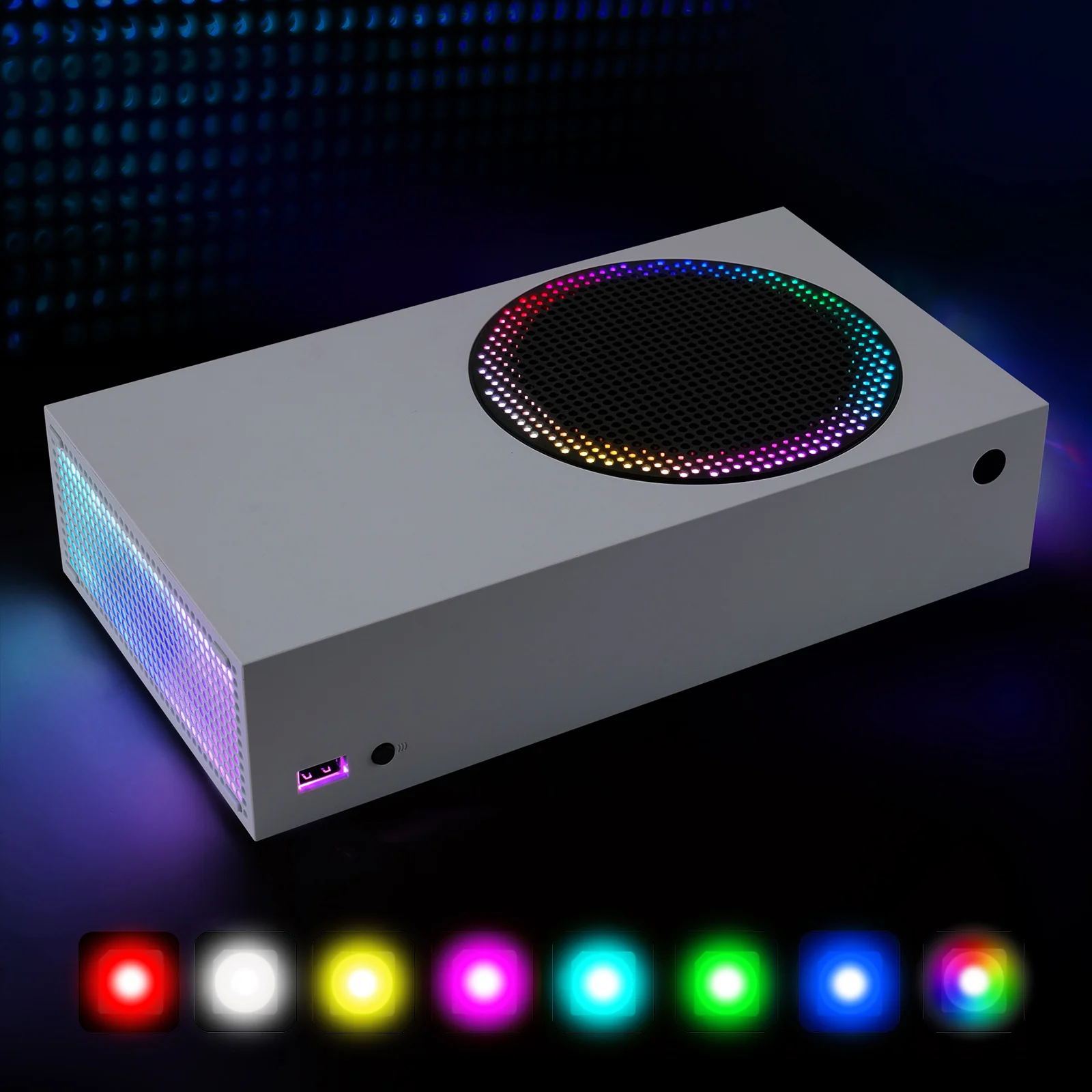 eXtremeRate 39 Effects DIY Decoration Accessories 7 Colors RGB LED Strip for Xbox Series S Console with IR Remote