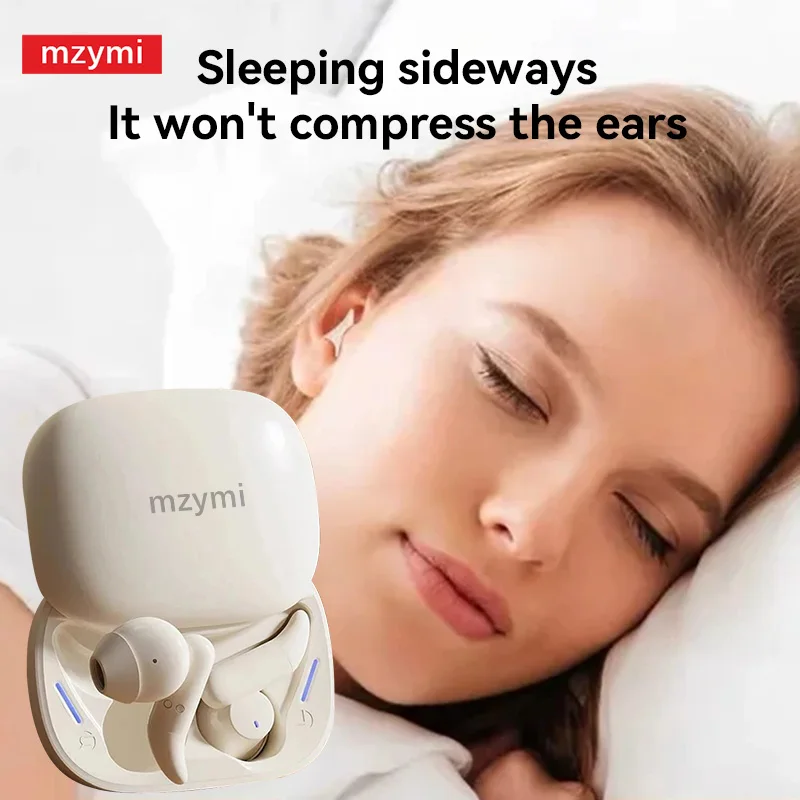 MZYMI Mini Wireless Sleep Invisible Earbuds Bluetooth Gaming Sport Headphones HiFi Stereo Sound Music Headphones TWS Earphones