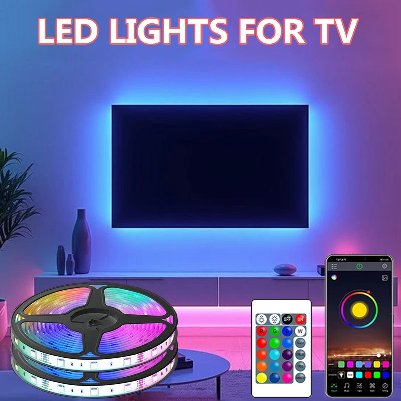 RGB5050 TV LED Backlight APP Remote Control USB 5V Ribbon Flexible Lamp For TV LED Tape Home Bedroom Gamer Room Decoration