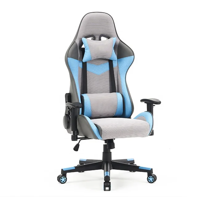 Ergonomic Computer Chair Gaming Chair LED Lights  Adjustable Lumbar Support