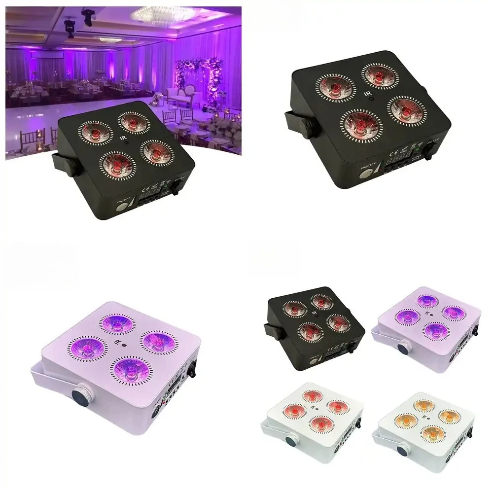 Wireless Battery Powered Rechargeable PAR Light for HTA 4x18W RGBWA UV LED Stage Lighting DJ Party Portable Wash Light for