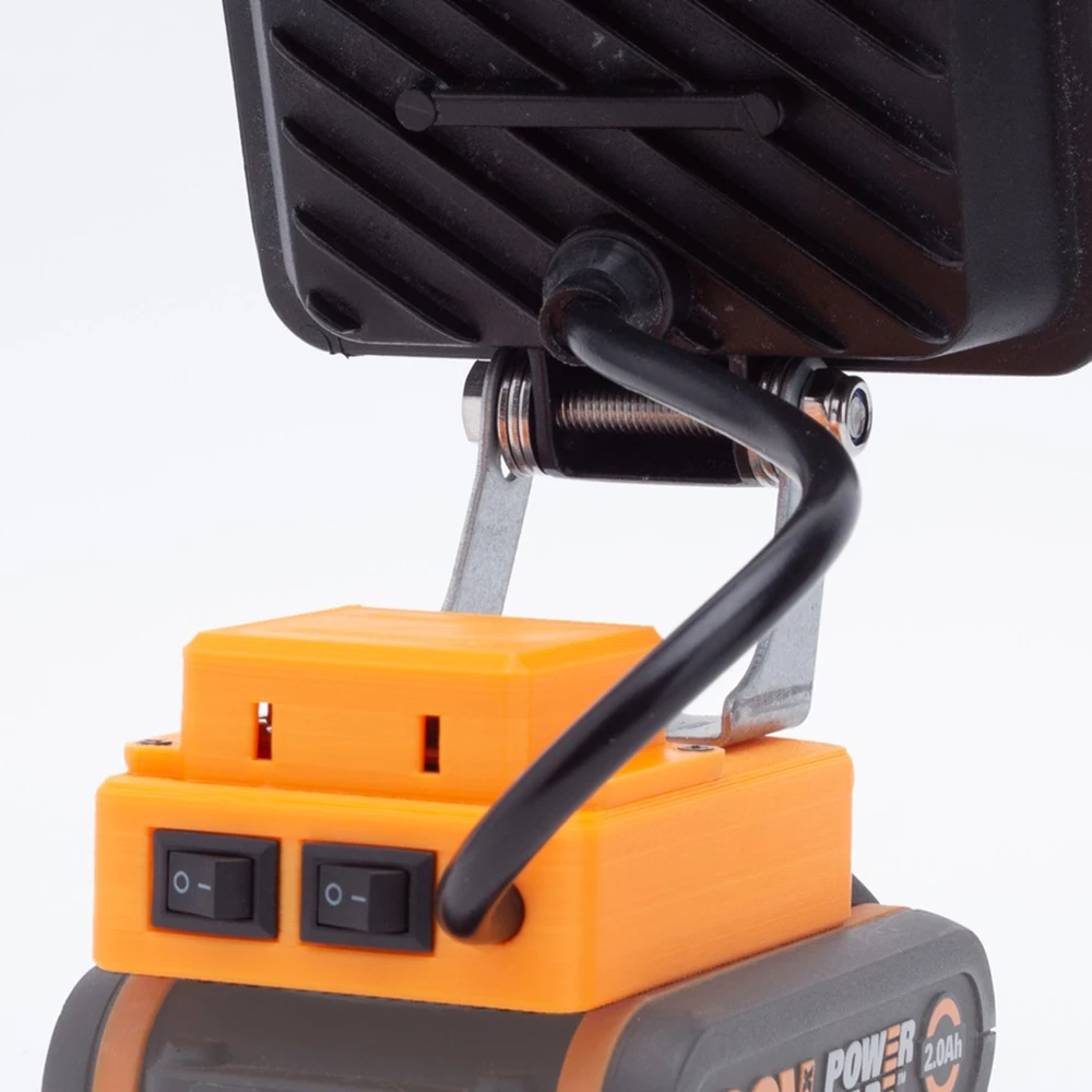Wireless LED Work Light For Worx 4Pin WA3551.1 Lithium Battery Portable Outdoor Camping Travel Emergency Light (No Battery)