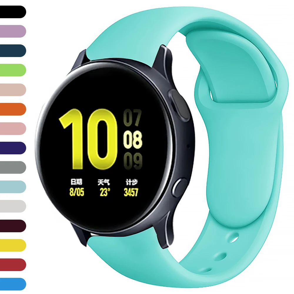 20/22mm Wacth Strap for Samsung Galaxy Watch 5/4/3 Active 2 Huawei GT 2e Silicone Sport Bracelet Amazfit GTS 2e/2Mini/GTR 2e/3p