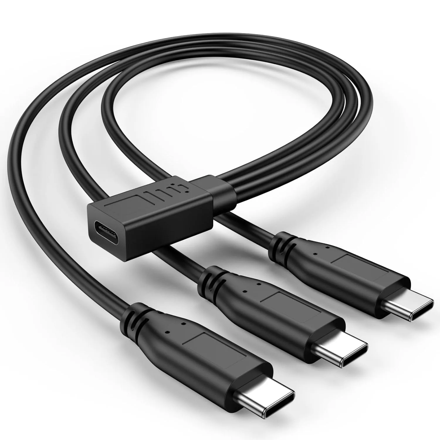 Multi Port Type C Splitter Cable USB C Female To 1/2/3 Type C Male 3A Charging Power Cable (Only For Charging Not Data Sync)