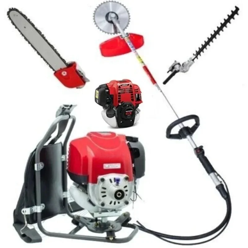 Gold Seller GX50 Backpack 4 stroke string brush cutter hedge trimmer chainsaw garden machine Small multi-functional -pow