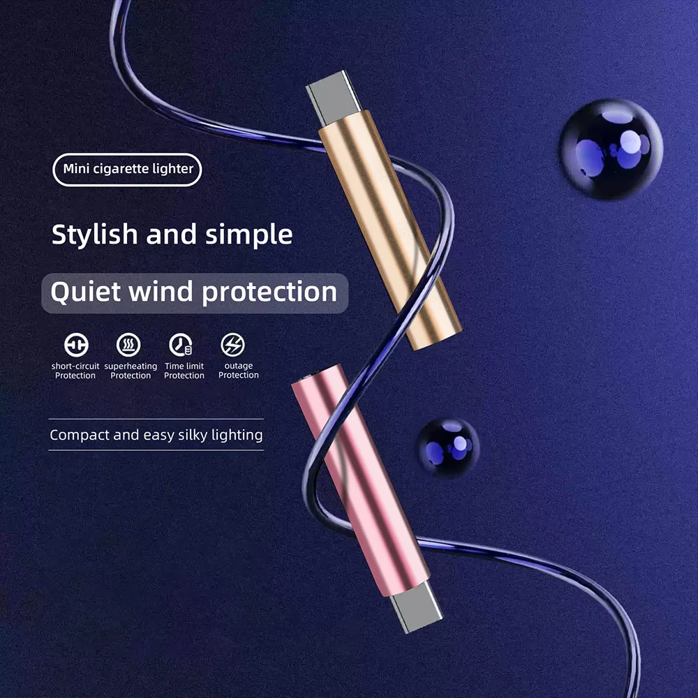 10PCS Smartphone Cigarette Lighter - Type-c Car Ignition Device Rechargeable Portable Mini Version Cigarette Accessories