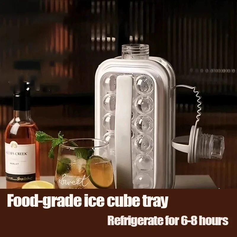 Portable Ice cube Tray Cube Maker Ice Ball Mold Large Capacity Bottle Home-use Silicone Frozen Ice Maker Kitchen Accessories