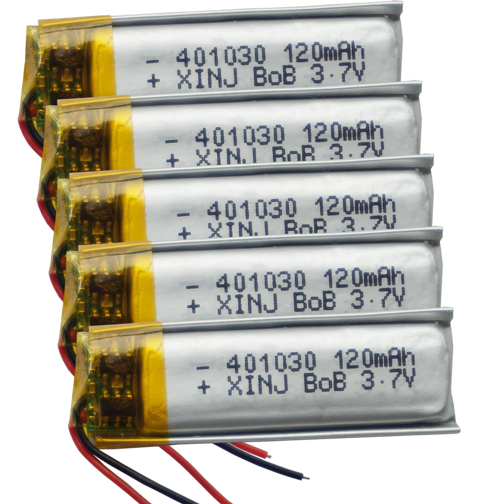 3.7V 120mAh Rechargeable Li-Polymer Li Lithium Lipo Battery 401030 For Headphones Bluetooth Recording Pen Speaker Headset