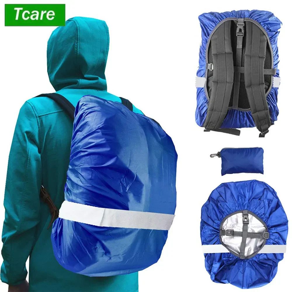 Waterproof Backpack Rain Cover Reflective Strap, Backpack Cover, Anti Slip Cross Buckle Strap, Hiking Camping Traveling Cycling