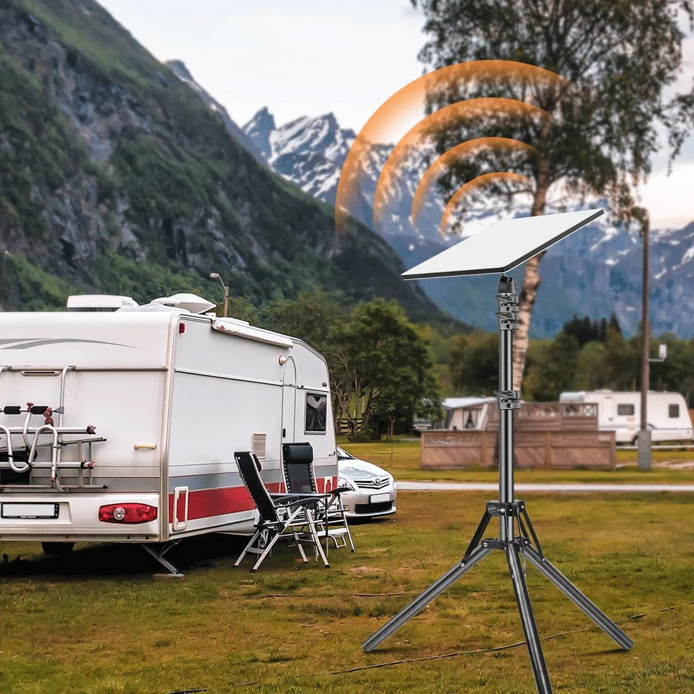 Starlink Mini (V4) Tripod Mount,Outdoor Portable Tripod Adapter,Adjustable Height&Tilt,Compact Tripod Suitable Camping&RV Travel