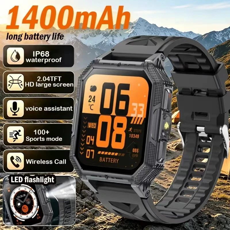 2026 New Outdoor Travel Essential1400mAhLargeBatterySmart Watch,HeartRateMonitoring,BestChristmasGift forMenandWomen's Festivals