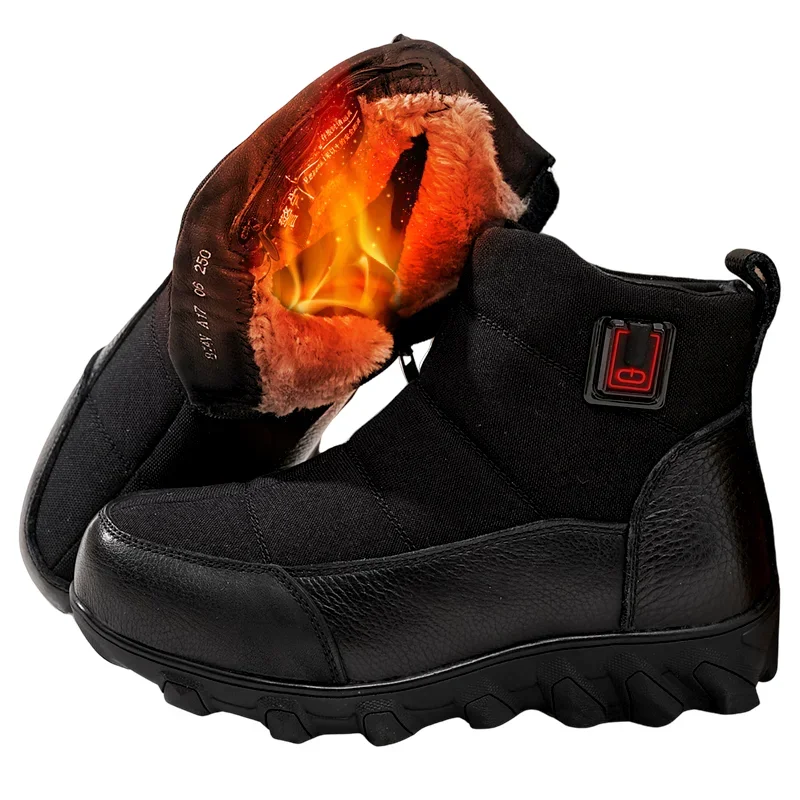 6000mAh Rechargeable USB Battery Indoor Work/Office Slippers Women/Men's Winter Heated Shoes Warm Home Plush