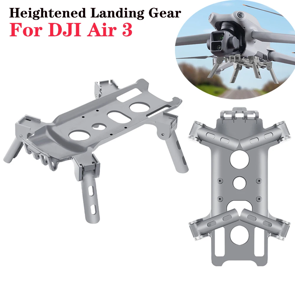 Gray Foldable Landing Gear for DJI Air 3 Extensions Heightened Gears Support Leg Protector Stand for DJI Air 3 Drone Accessories