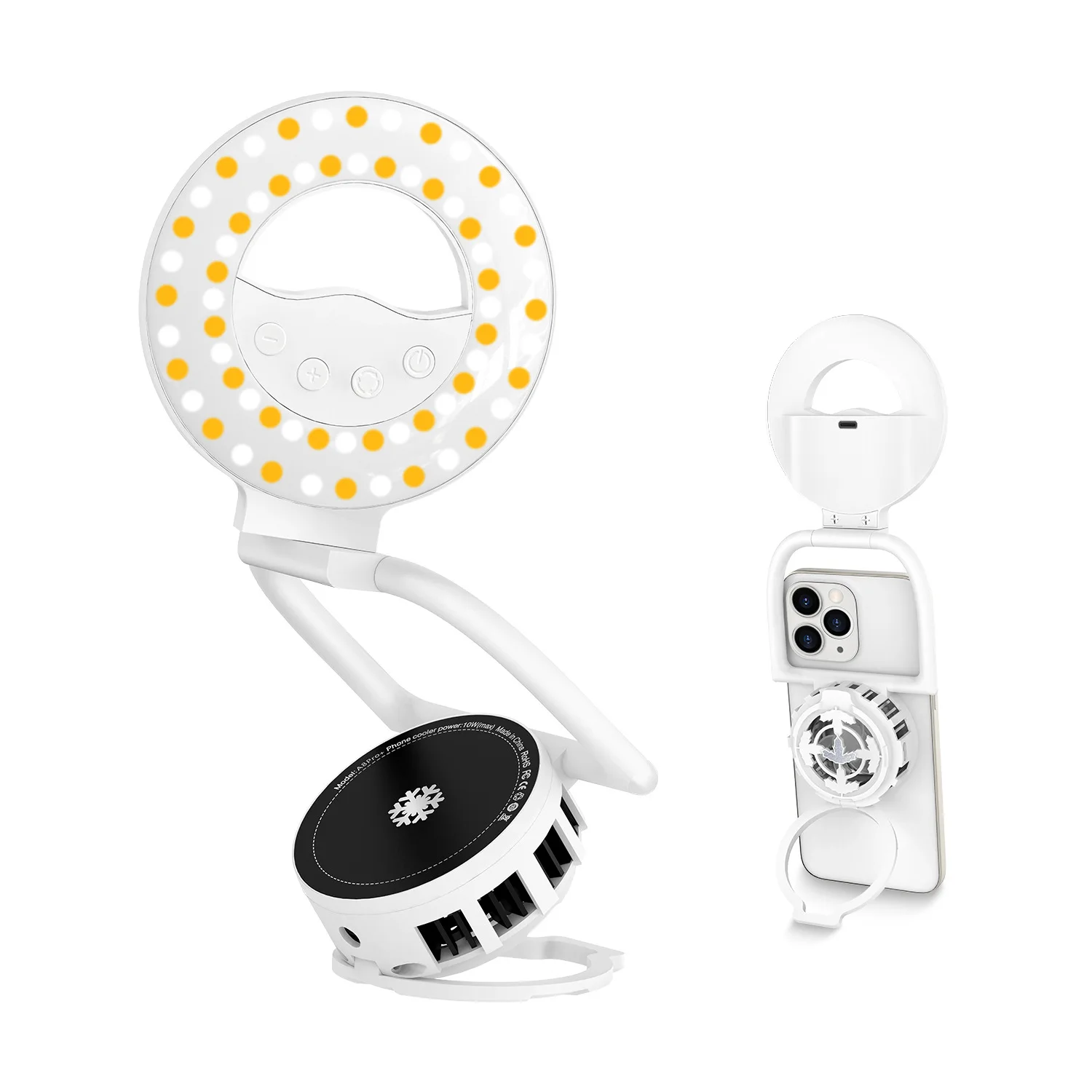 Folding magnetic mobile phone filling light beauty handheld camera desktop bracket