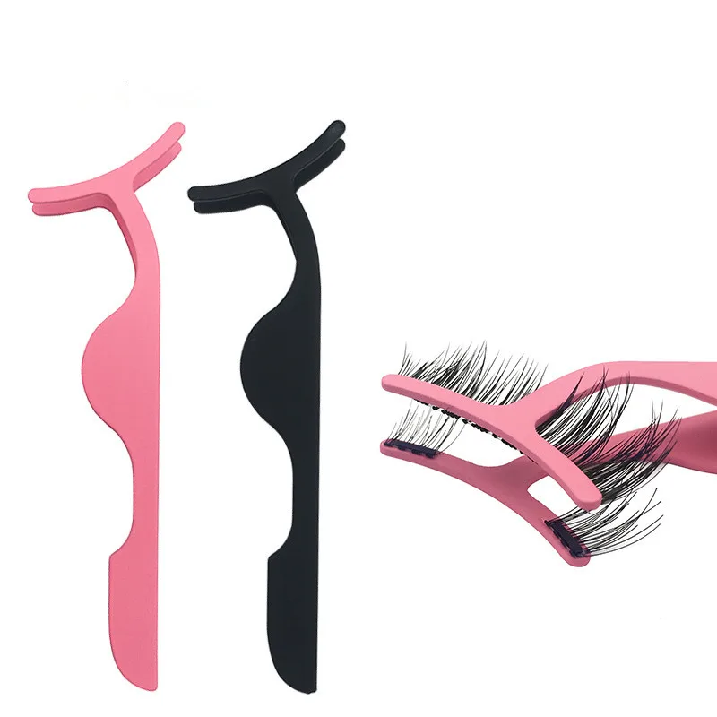 1Pcs Magnetic Eyelashes Extension Applicator Stainless Steel False Eyelashes Curler Tweezer Clip Clamp Makeup Beauty Tool T0276