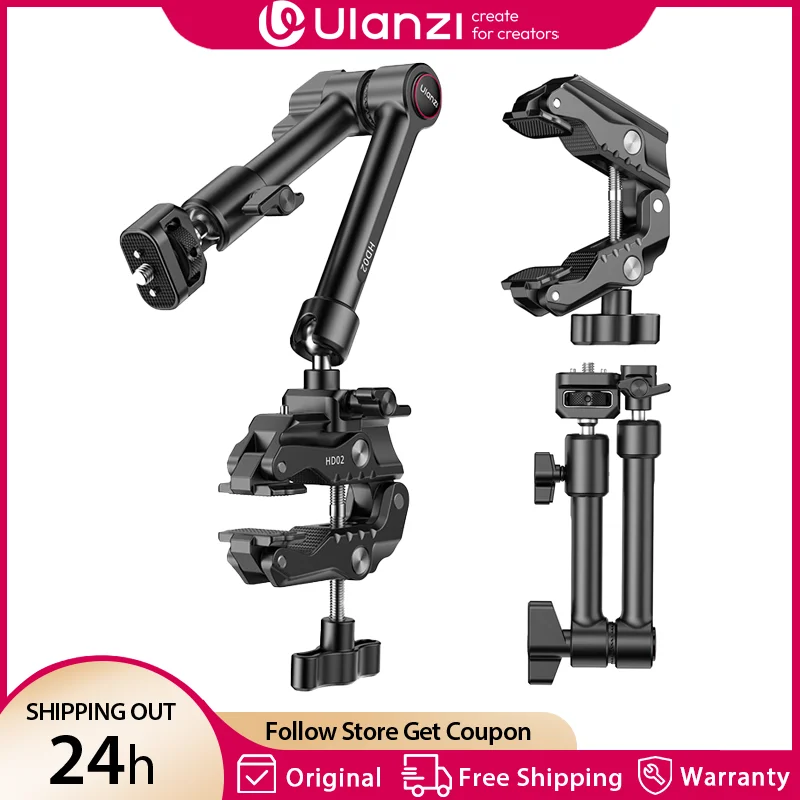 Ulanzi 10 inch Magic Arm Kit HD02 with Super Clamp 1/4