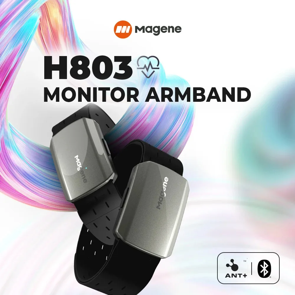 Magene H803 Heart Rate Armband Monitor Dual Mode Bluetooth ANT H803 Sensor Arm Wrist Strap Fitness Heart Tracker Health Exercise